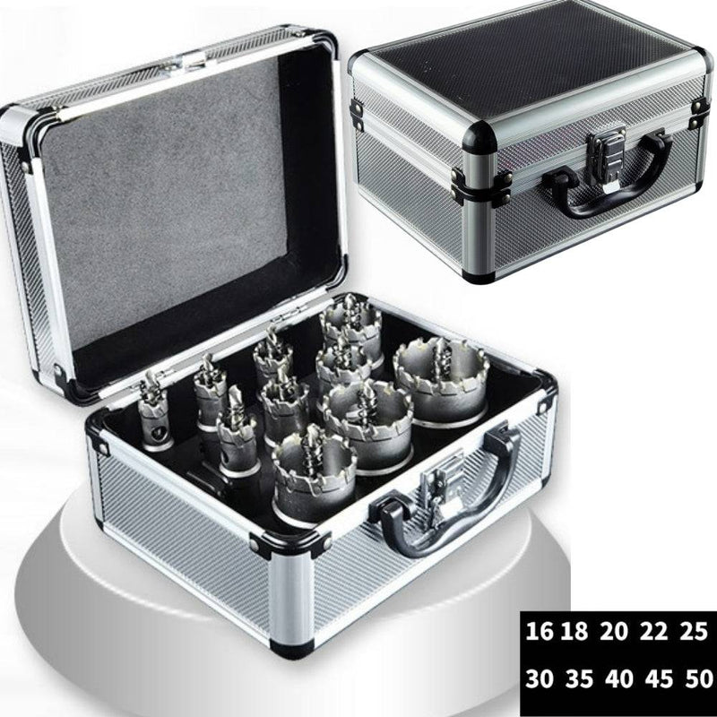Chargez l&#39;image dans la visionneuse de la galerie, 10Pcs 16mm-50mm Titanium Coated Hole Saw Cutter for Stainless Steel Aluminum Alloy - Polar Tech Australia
