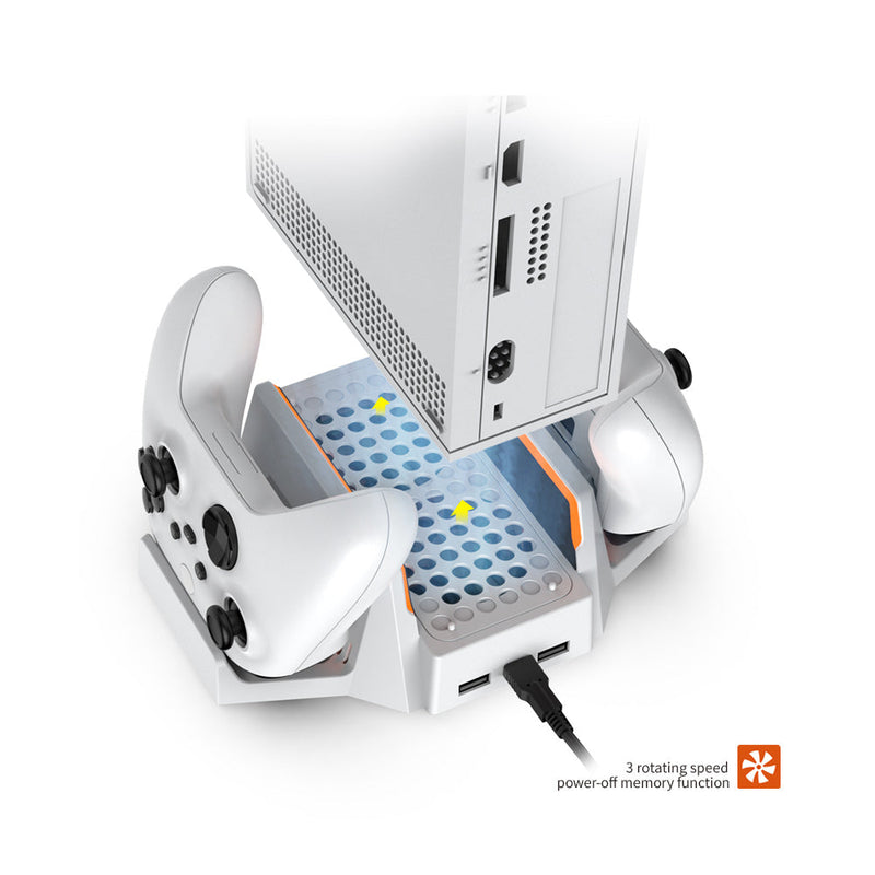 Chargez l&#39;image dans la visionneuse de la galerie, Xbox Series S - Cooling Fan Charging  Vertical Stand Dual Controller Charging Base - Polar Tech Australia
