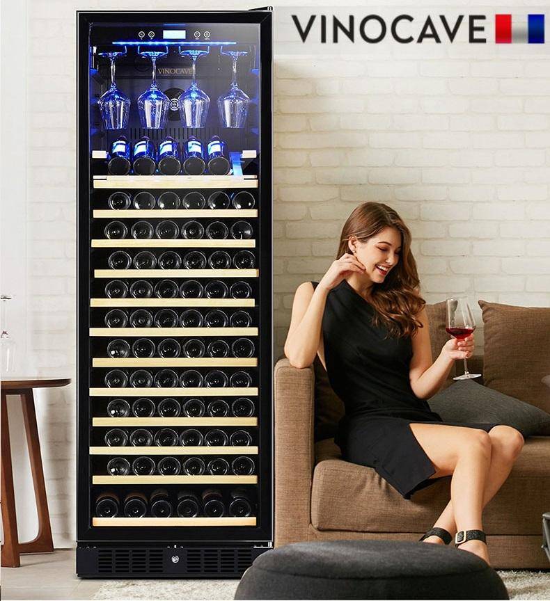 Cargue la imagen en el visor de la galería, [168 Bottle][450AJP] Vinocave Stainless Steel Freestanding Wine Refrigerator Drink Bar Cooler Fridge - Polar Tech Australia
