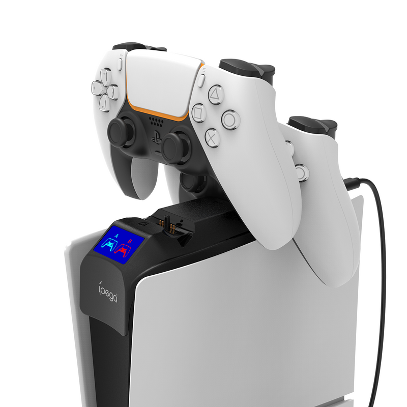 Cargue la imagen en el visor de la galería, SONY PlayStation PS5 Slim - Rainbow Bridge DualSense Controller Charging Dock Station - Polar Tech Australia

