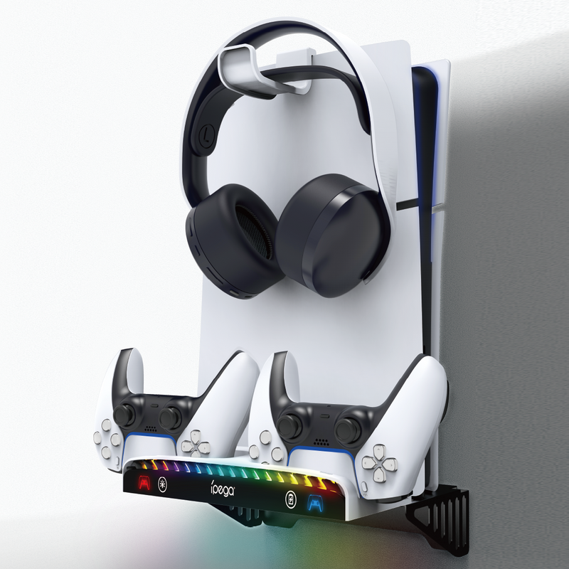 Cargue la imagen en el visor de la galería, SONY PlayStation PS5 &amp; PS5 Slim - Multifunctional Wall Mount &amp; Controller Charging Dock Base Holder - Polar Tech Australia
