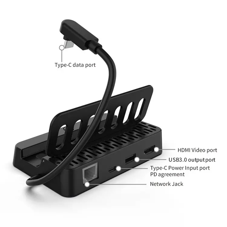Cargue la imagen en el visor de la galería, Steam Deck Docking Station Converter with HD Video Port, Gigabit Ethernet, USB 2.0 and PD Fast Charging - Polar Tech Australia

