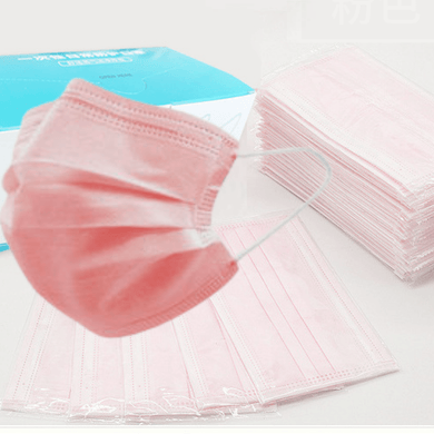 [50PCS] 3 Ply Layer Surgical Face Masks Anti-Coronavirus Covid-19 Masks - Pink - Polar Tech Australia