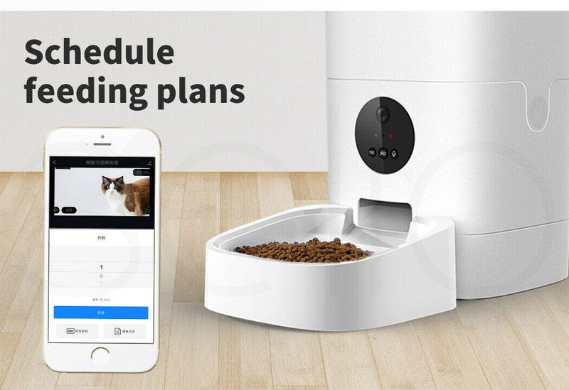 Chargez l&#39;image dans la visionneuse de la galerie, [TUYA Smart Home] 6L Large Pet Cat Dog Smart Automatic Auto Feeder Food Dispenser With HD Camera With APP Control - Polar Tech Australia
