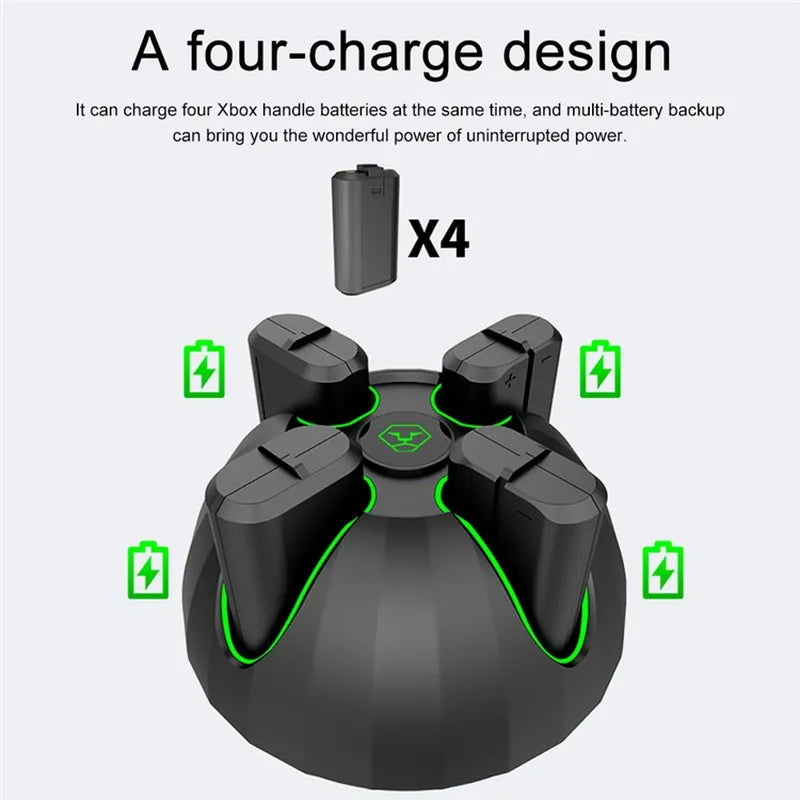 Chargez l&#39;image dans la visionneuse de la galerie, Xbox Game Controller Battery Charging Base Station with 4 x 1100mAh Batteries - Polar Tech Australia
