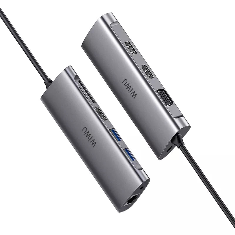 Cargue la imagen en el visor de la galería, [A11312H] WIWU Universal MacBook Laptop USB-C Type-C 11 in 1 Dock Station Extension Hub - Polar Tech Australia
