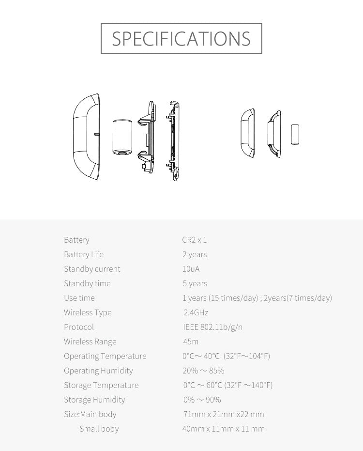 Load image into Gallery viewer, [TUYA Smart Home] NEO Wireless  Door &amp; Window Open/Closed Detector Magnetic Switch Sensor Smart Home Security Alarm - Polar Tech Australia
