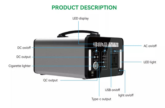 [UA1000] Catizon 1000W Portable Solar Generator Outdoor Emergency Power Supply Station - Polar Tech Australia