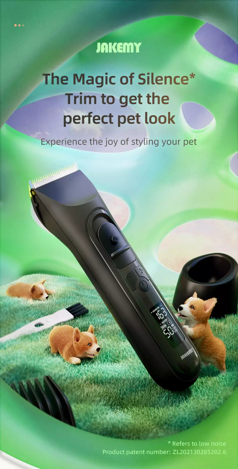 Load image into Gallery viewer, [JM-PE02] Jakemy Waterproof Rechargeable Cordless Electric Pet Hair Clipper Trimmer Pet Grooming Tool - Polar Tech Australia
