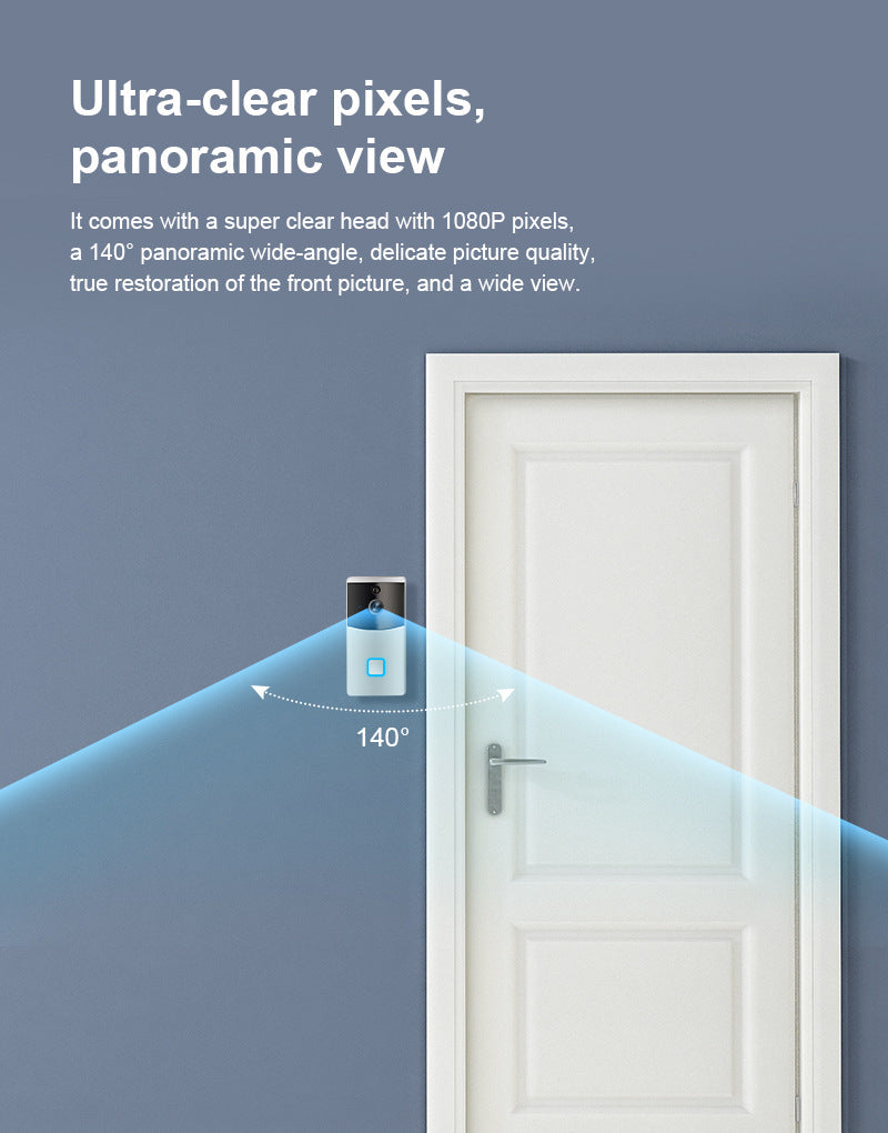 Cargue la imagen en el visor de la galería, [1080P FHD][With Chime &amp; Battery] Smart Doorbell Camera Wireless Wifi Doorbell Two Way Audio Intercom App Control - Polar Tech Australia
