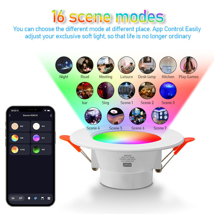 Load image into Gallery viewer, [TUYA Smart Home] RGB LED 10W Downlight Ceiling Light Wireless Control - Polar Tech Australia
