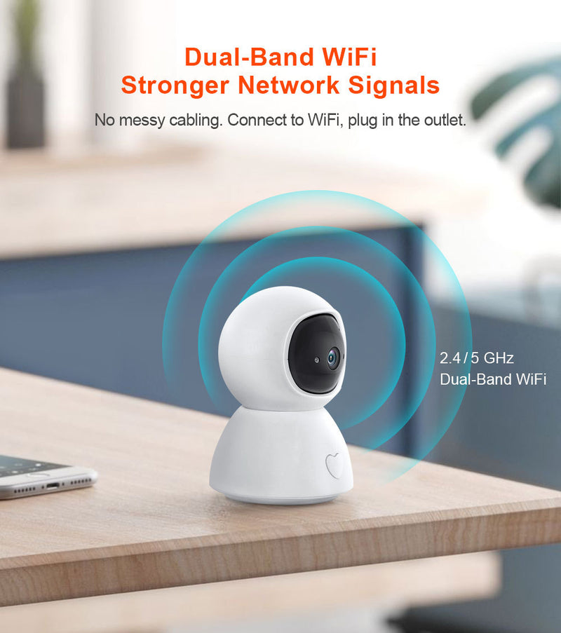 Cargue la imagen en el visor de la galería, [TUYA Smart Home][Support Dual 2.5GHz/5GHz Band WIFI] Full HD 4MP Wireless WIFI indoor Security Camera - Polar Tech Australia
