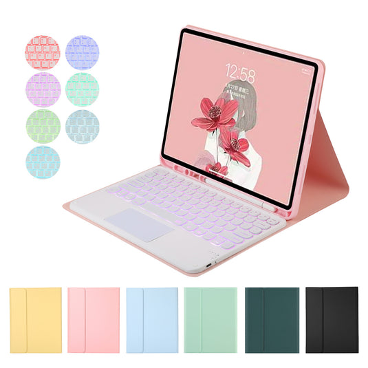 [With Backlit] Apple iPad Pro 3/4/5/6 12.9" & Air 6 13” - Smart Wireless Trackpad Keyboard Flip Case With Backlit - Polar Tech Australia