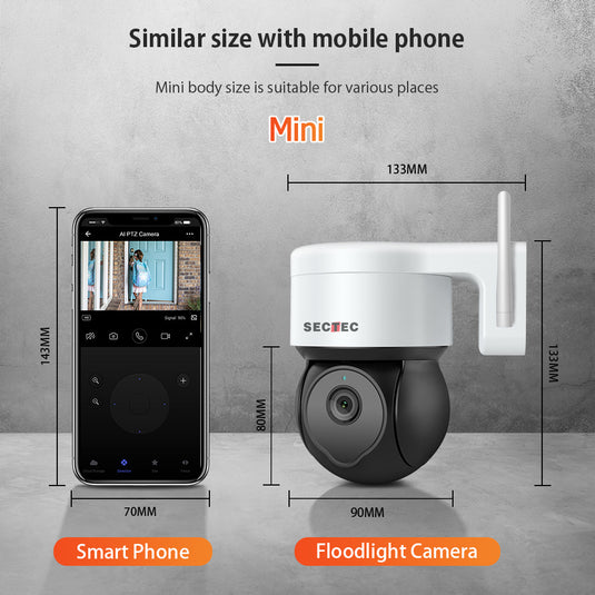 [TUYA Smart Home][WIFI Version] Tuya HD 3MP Wireless WIFI Full Color Day & night IP65 Outdoor PTZ Security Camera - Polar Tech Australia