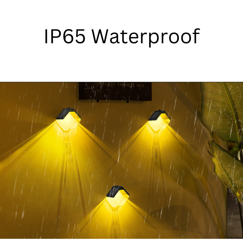 Load image into Gallery viewer, Colourful Solar Wall Lights Outdoor 6LED Waterproof Wall Lamp for Balcony Patio Courtyards Fence Lamps Garden Décor Solar Outdoor Wall Light - Polar Tech Australia
