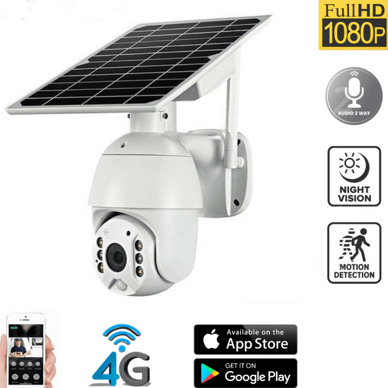 Cargue la imagen en el visor de la galería, [RSD-Q3-4G][1080P FHD][4G Version] Solar Panel Battery Powered IP66 Outdoor PTZ Camera - Polar Tech Australia
