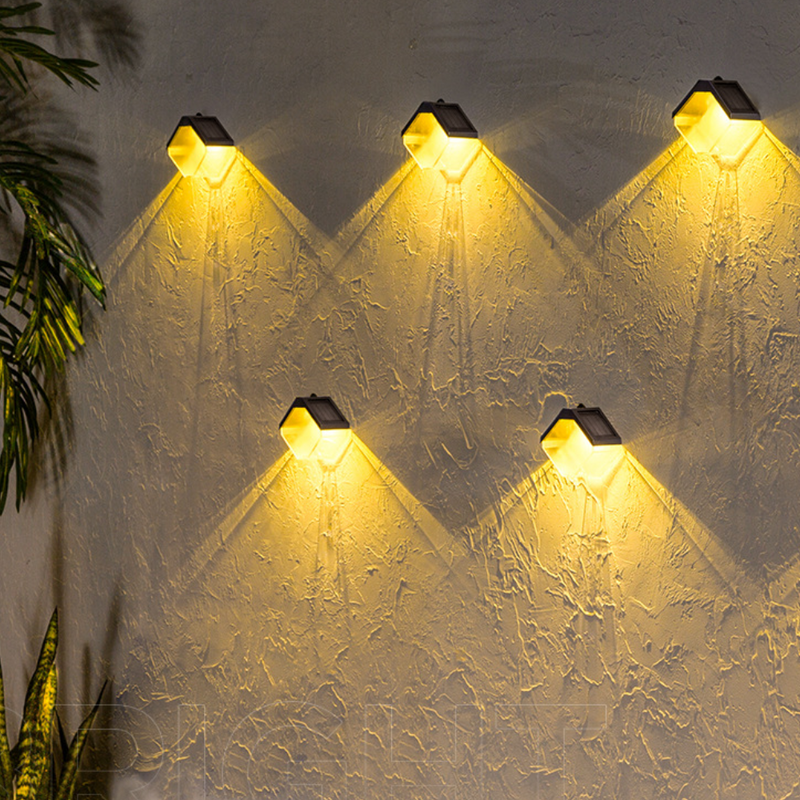 Load image into Gallery viewer, Colourful Solar Wall Lights Outdoor 6LED Waterproof Wall Lamp for Balcony Patio Courtyards Fence Lamps Garden Décor Solar Outdoor Wall Light - Polar Tech Australia
