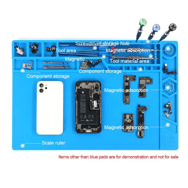 Cargue la imagen en el visor de la galería, [RL-160A][45cm x 30cm] Sunshine Repair Pad Insulation Heat-Resistant Soldering Station Silicon Soldering Mat Work Pad Desk for BGA Soldering Station - Polar Tech Australia
