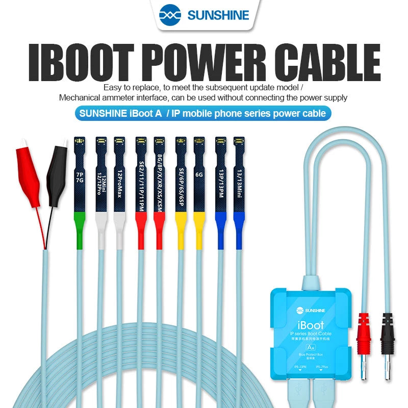 Cargue la imagen en el visor de la galería, [iBoot A] Sunshine iBoot iPhone Repair Power Intelligent Anti-burn Power-on Power Cord Battery Boot Function Test Cable For iPhone 6-14 Pro Max - Polar Tech Australia
