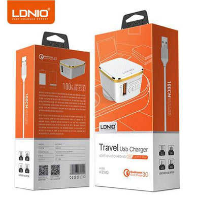 [Clearance][A1204Q][AU plug] LDNIO 18W QC 3.0 Fast Wall USB Charger 2.4A - Polar Tech Australia