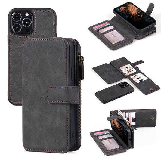 Apple iPhone 13/Mini/Pro/Max Detachable Magnet Multiple Card Wallet Flip Case - Polar Tech Australia