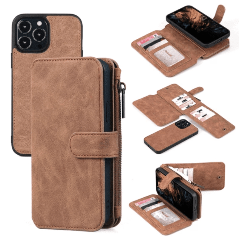 Cargue la imagen en el visor de la galería, Apple iPhone 13/Mini/Pro/Max Detachable Magnet Multiple Card Wallet Flip Case - Polar Tech Australia
