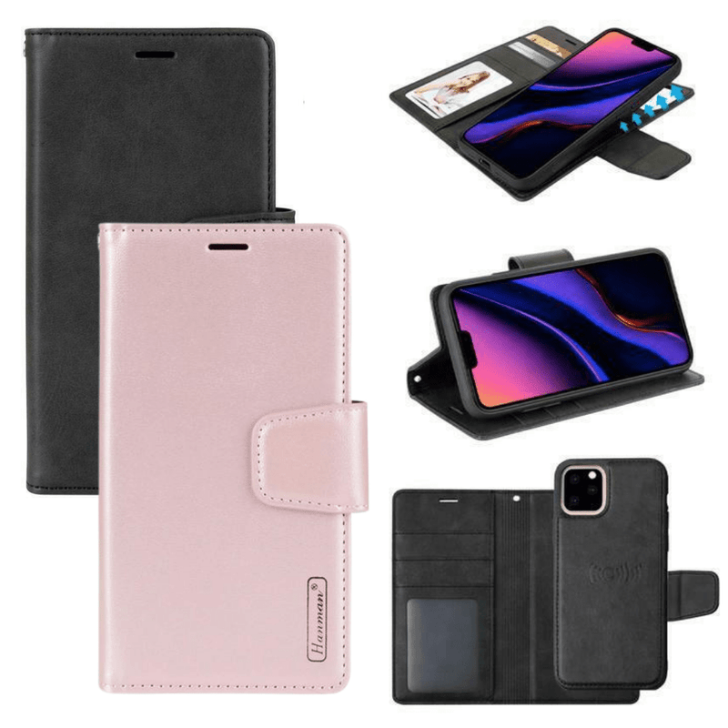 Load image into Gallery viewer, Apple iPhone 13/Mini/Pro/Max Hanman 2 in 1 Magnetic Detachable Flip Wallet Leather Case - Polar Tech Australia
