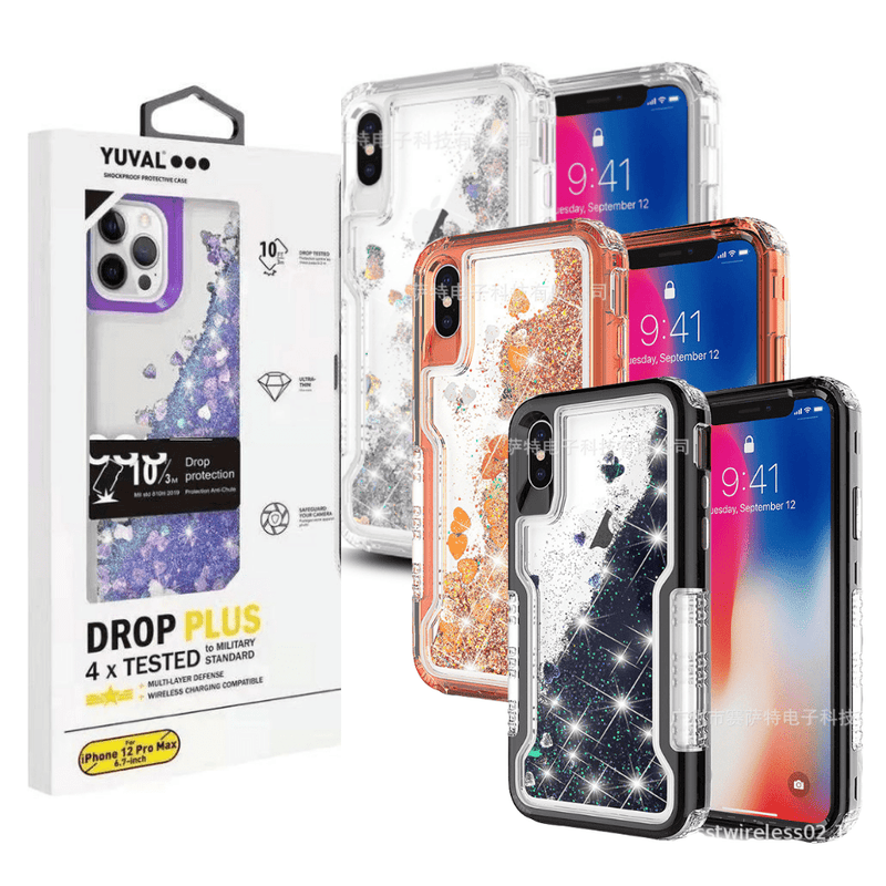 Cargue la imagen en el visor de la galería, Apple iPhone X/XS/XR/XS Max Glitter Clear Transparent Liquid Sand Watering Case - Polar Tech Australia

