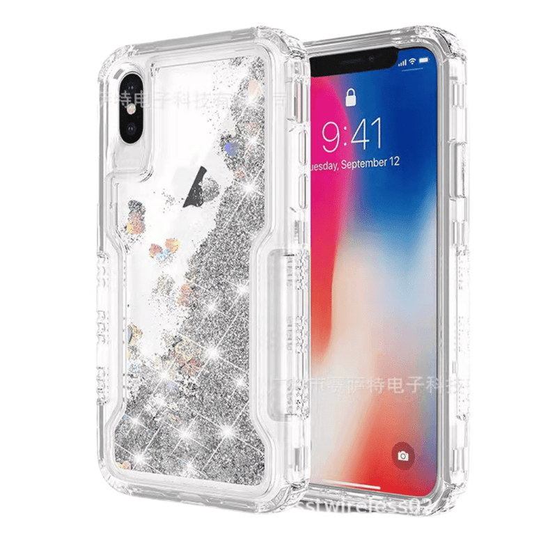 Cargue la imagen en el visor de la galería, Apple iPhone X/XS/XR/XS Max Glitter Clear Transparent Liquid Sand Watering Case - Polar Tech Australia
