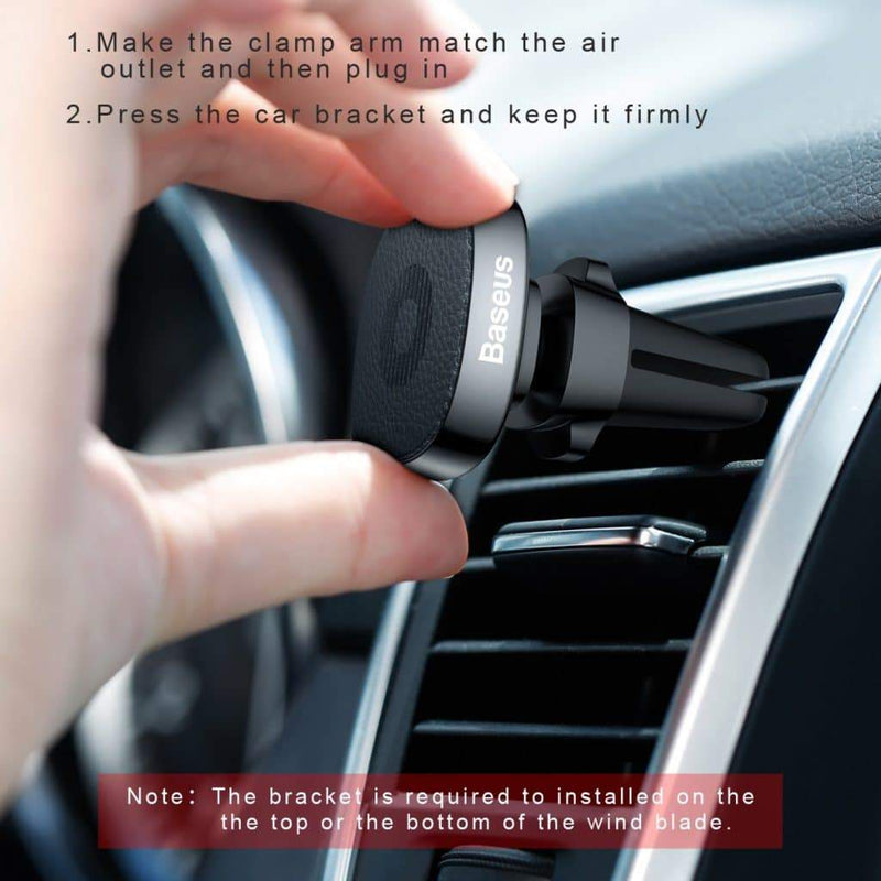Cargue la imagen en el visor de la galería, [Clearance] Basues Universal Privity Series Pro Aircon Flow Outlet Magnet Phone Holder Bracket (Genuine Leather) - Polar Tech Australia
