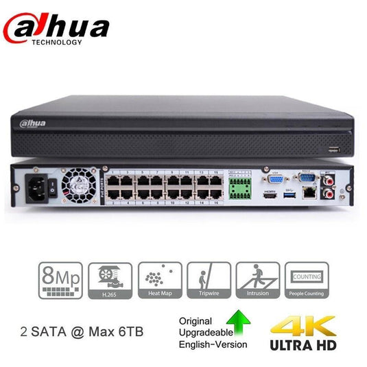 Dahua 16CH 4K 16 PoE CCTV Security Camera System DH-NVR4216-16P-4KS2 - Polar Tech Australia