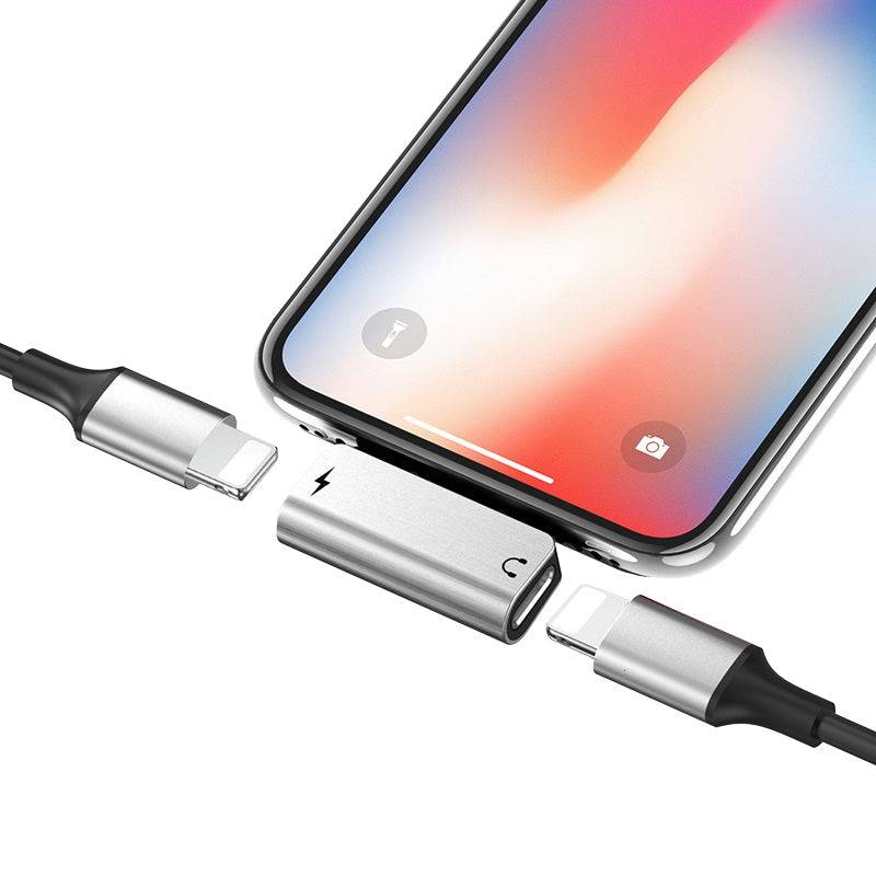 Chargez l&#39;image dans la visionneuse de la galerie, HOCO Dual lightning Audio &amp; Charging Converter Splitter Adapter (LS24) - Polar Tech Australia
