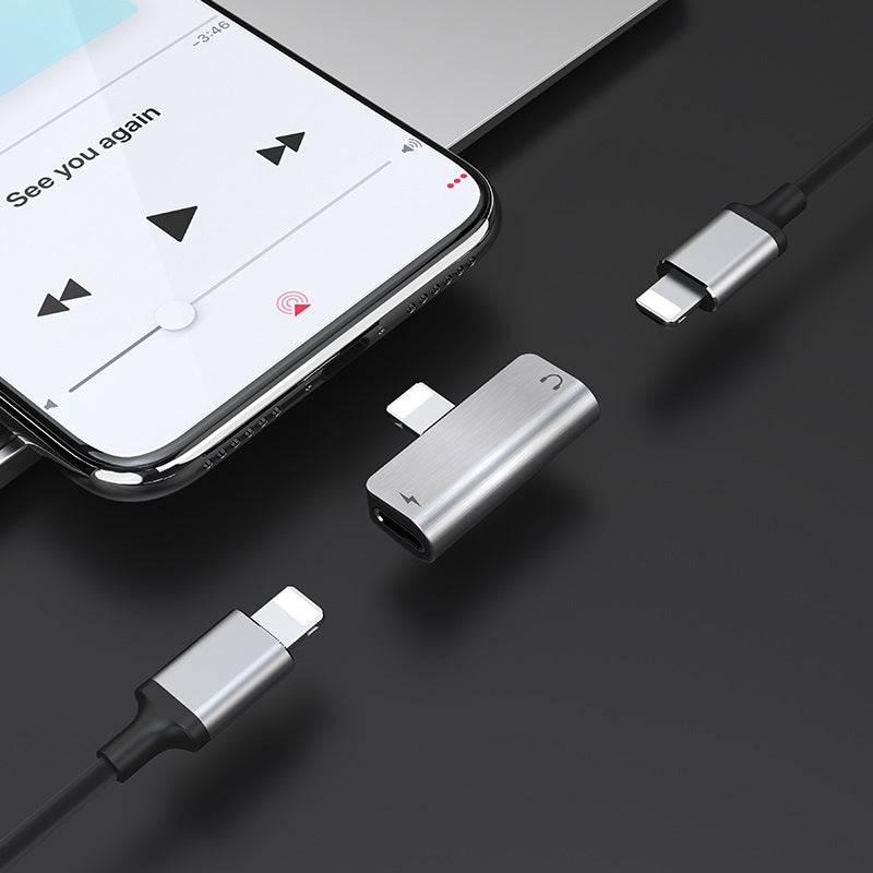 Chargez l&#39;image dans la visionneuse de la galerie, HOCO Dual lightning Audio &amp; Charging Converter Splitter Adapter (LS24) - Polar Tech Australia
