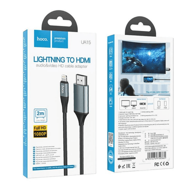 [UA15] HOCO Lightning to HDMI-compatible 1080p Cable HDTV TV Digital Smart Converter Cable - Polar Tech Australia