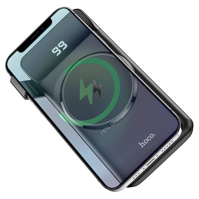 Chargez l&#39;image dans la visionneuse de la galerie, [J76] HOCO Magsafe Compatible Built-in Stand Wireless Magnet 15W Fast PD Charger Power Bank 10000mAh - Polar Tech Australia
