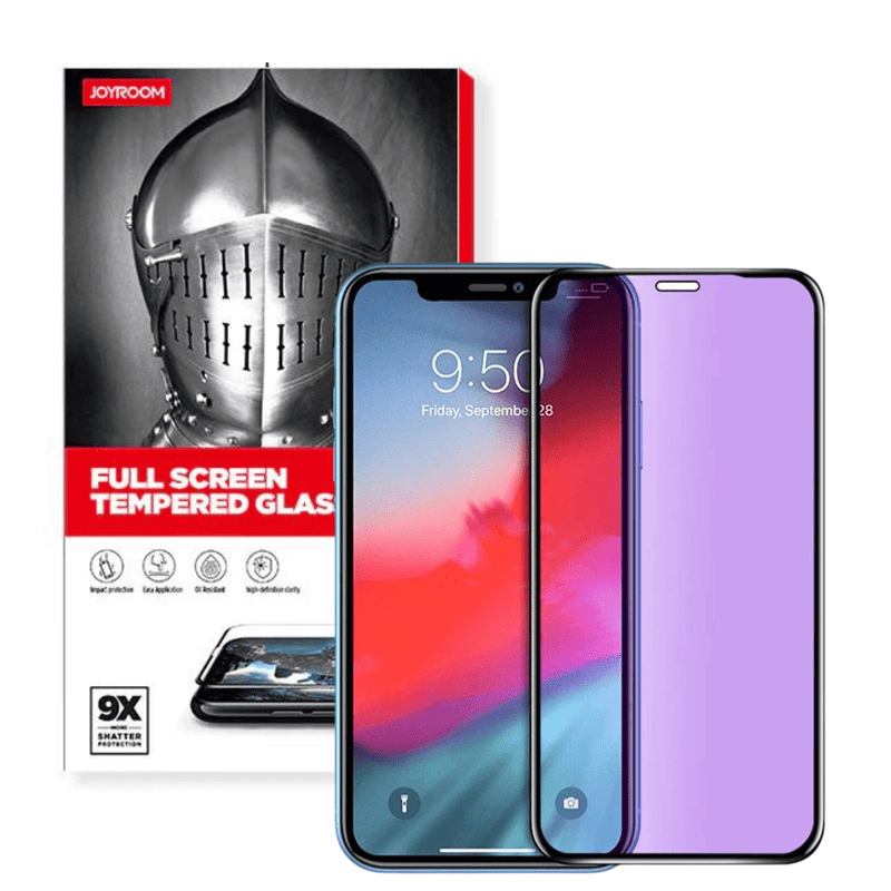 Cargue la imagen en el visor de la galería, [Full Covered 9D][Eyecare Blue Light Filter] Joyroom iPhone X/XS/XR/11/Pro/Max 9H Tempered Glass Screen Protector - Polar Tech Australia
