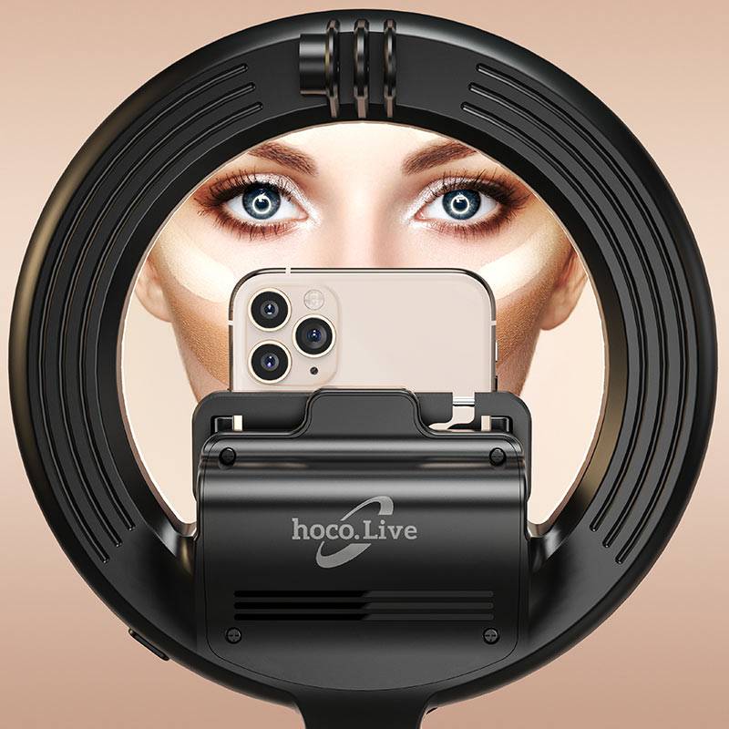 Chargez l&#39;image dans la visionneuse de la galerie, [LV03 Plus] HOCO Universal LED Light Live broadcast Stand Mobile Phone Mount Holder - Polar Tech Australia
