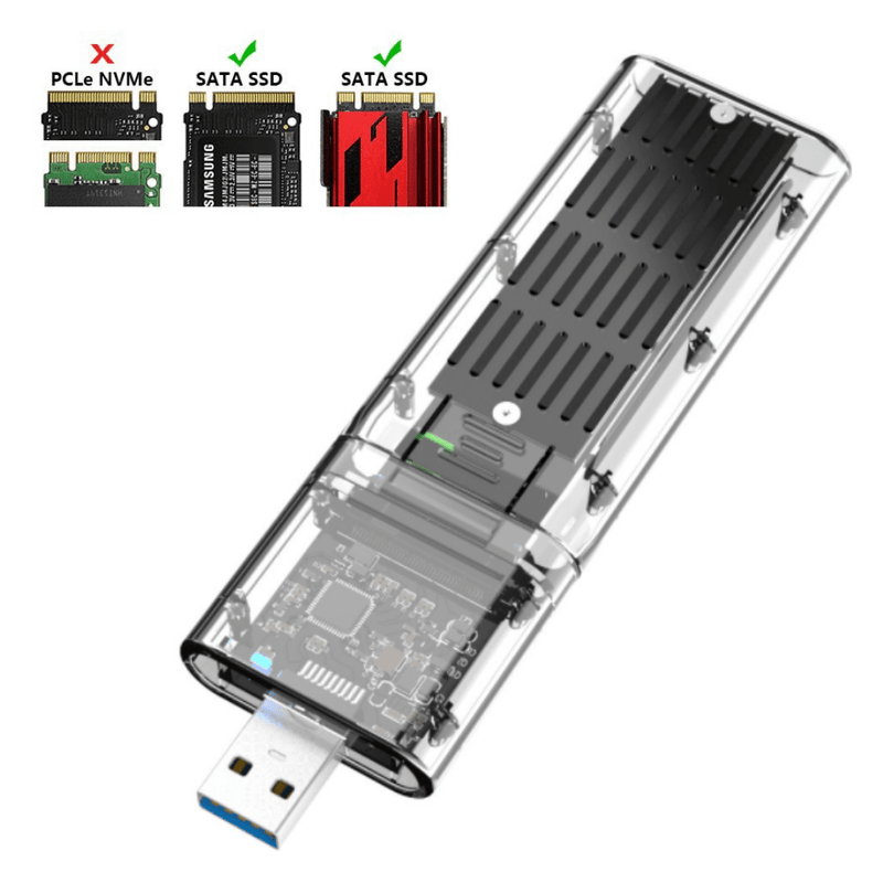 Chargez l&#39;image dans la visionneuse de la galerie, M.2 SATA SSD to USB 3.0 External Hard Drive Adapter Reader Data Recovery - Polar Tech Australia
