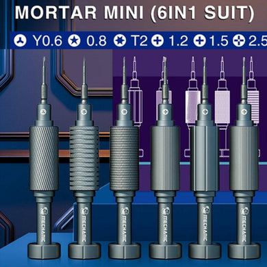 Mechanic Mortar Mini 6 in 1 Set Mobile Phone & Tablet Repair Precision Short Screwdriver - Polar Tech Australia