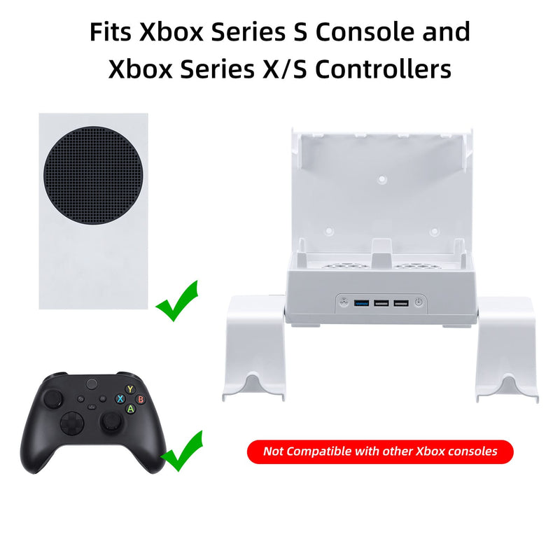 Chargez l&#39;image dans la visionneuse de la galerie, Xbox Series S Wall-mounted Color Changing Cooling Stand with Hook - Polar Tech Australia
