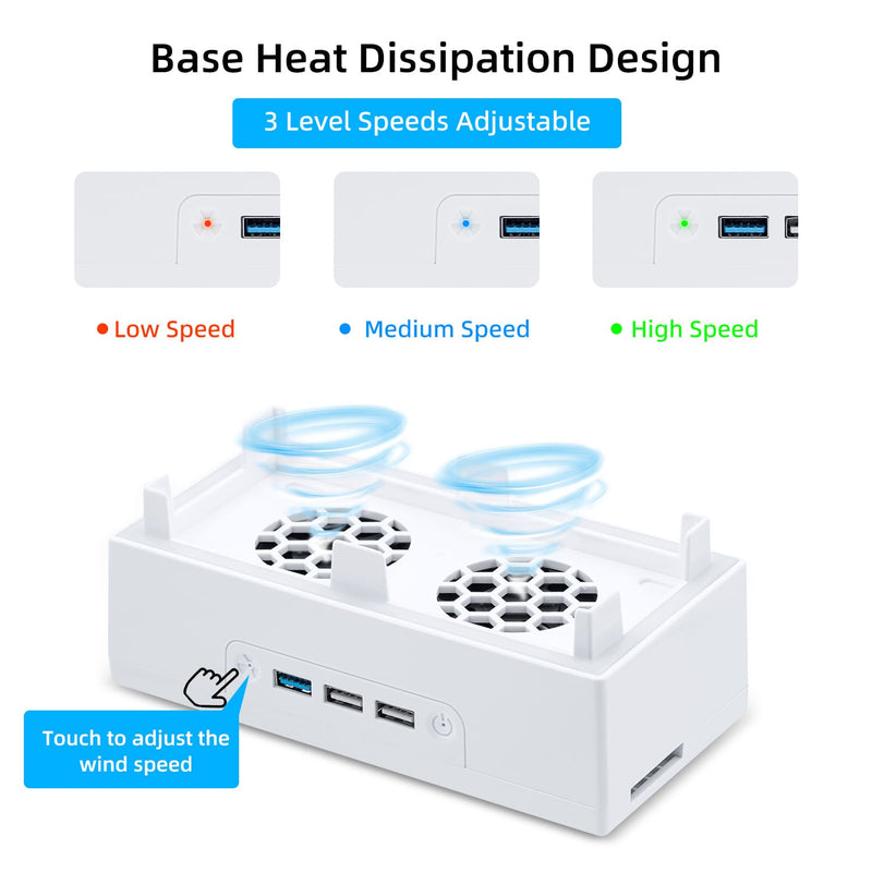 Chargez l&#39;image dans la visionneuse de la galerie, Xbox Series S Wall-mounted Color Changing Cooling Stand with Hook - Polar Tech Australia
