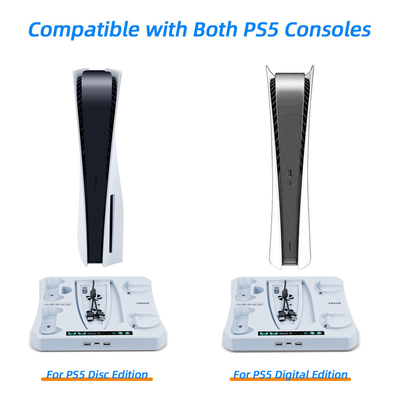 Cargue la imagen en el visor de la galería, PS5/ PS VR2 Controller Multifunctional Cooling Stand with Charging - Polar Tech Australia
