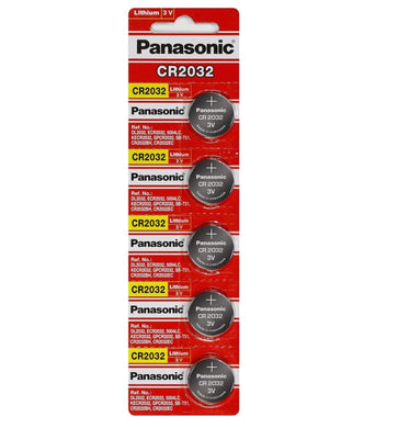 [CR2032][5PC Pack] Panasonic 3V Lithium Battery Coin Cell Button Battery - Polar Tech Australia