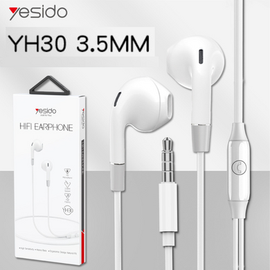 [YH30] Universal 3.5mm Yesido In-Ear Earphone Stereo with Mic Surround Sound Headset Earbuds - Polar Tech Australia