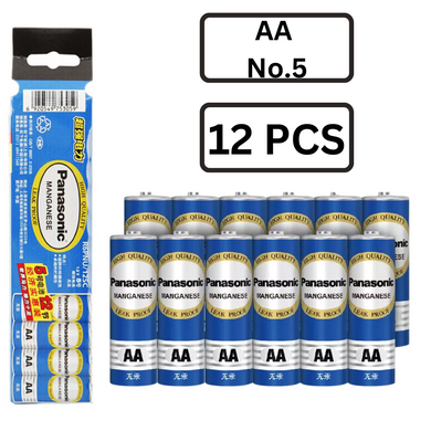 [No.5 / AA][12 Pcs Value Pack] Panasonic 1.5V Alkaline Batteries R6PNU/12SC - Polar Tech Australia