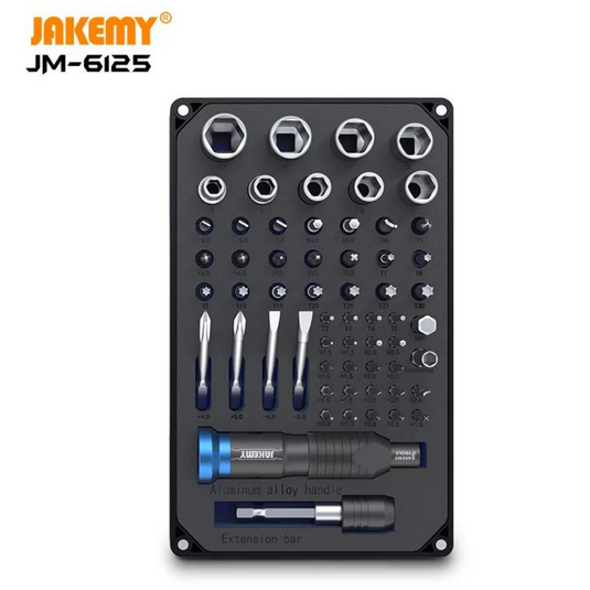 [JM-6125] Jakemy 60 in 1 Multifunctional Portable Combined Screwdriver Set With Storage Box - Polar Tech Australia