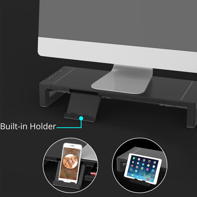 Chargez l&#39;image dans la visionneuse de la galerie, [KM50][With RBG Light &amp; USB Hub &amp; Stand &amp; Drawer] Universal Monitor Desktop Stand  (Up to 27 inch) - Polar Tech Australia
