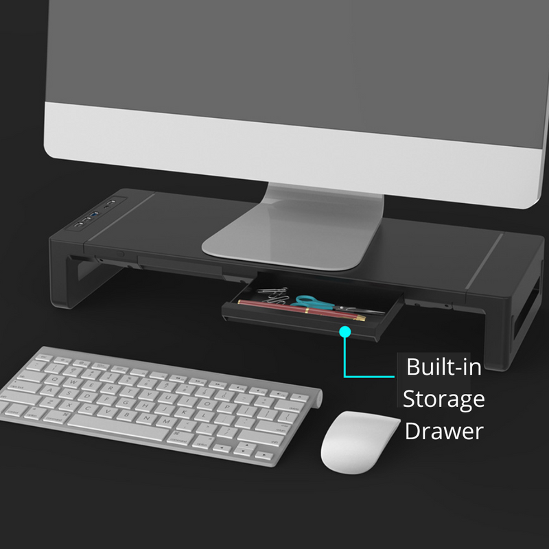 Chargez l&#39;image dans la visionneuse de la galerie, [KM50][With RBG Light &amp; USB Hub &amp; Stand &amp; Drawer] Universal Monitor Desktop Stand  (Up to 27 inch) - Polar Tech Australia
