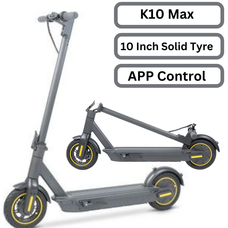 Cargue la imagen en el visor de la galería, [Model:K10 Max][10 inch Solid Tyre] E-GO Electric Scooter 65KM Long Range With Smart LED Display - Polar Tech Australia
