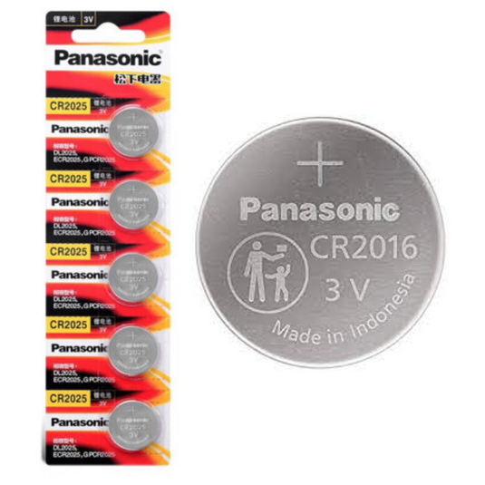 [CR2016][5PC Pack] Panasonic 3V Lithium Battery Coin Cell Button Battery - Polar Tech Australia